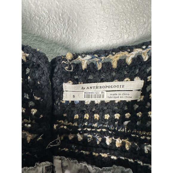 By Anthropologie Freida Layered Sweater Tank Top Cut Out Knit Size Small - Picture 4 of 9